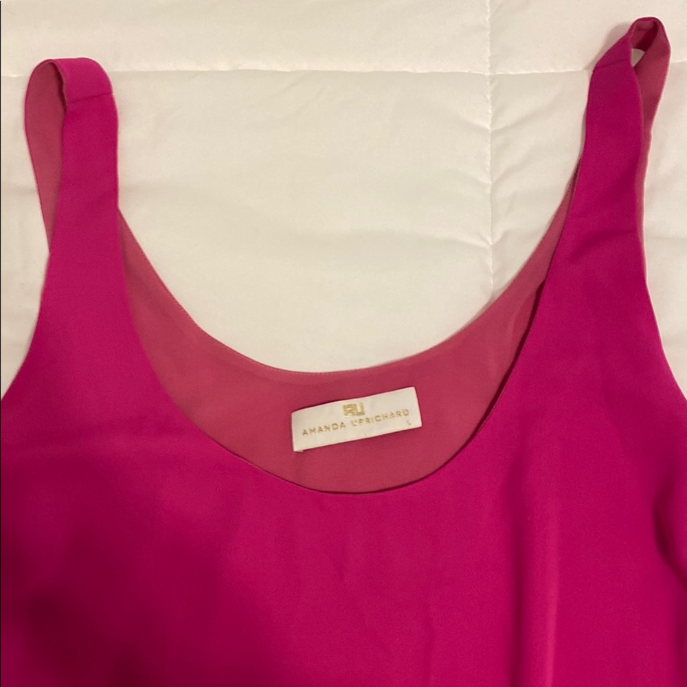 Amanda Uprichard Pink Mini Sleeveless Dress